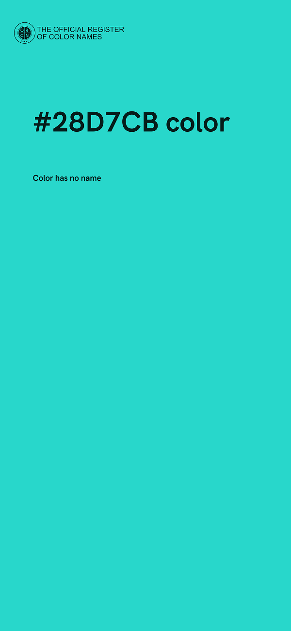 #28D7CB color image
