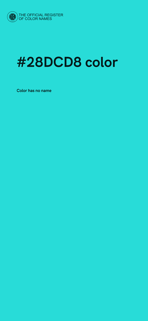 #28DCD8 color image