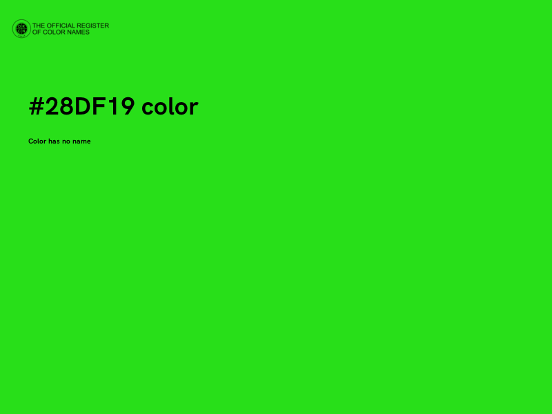 #28DF19 color image