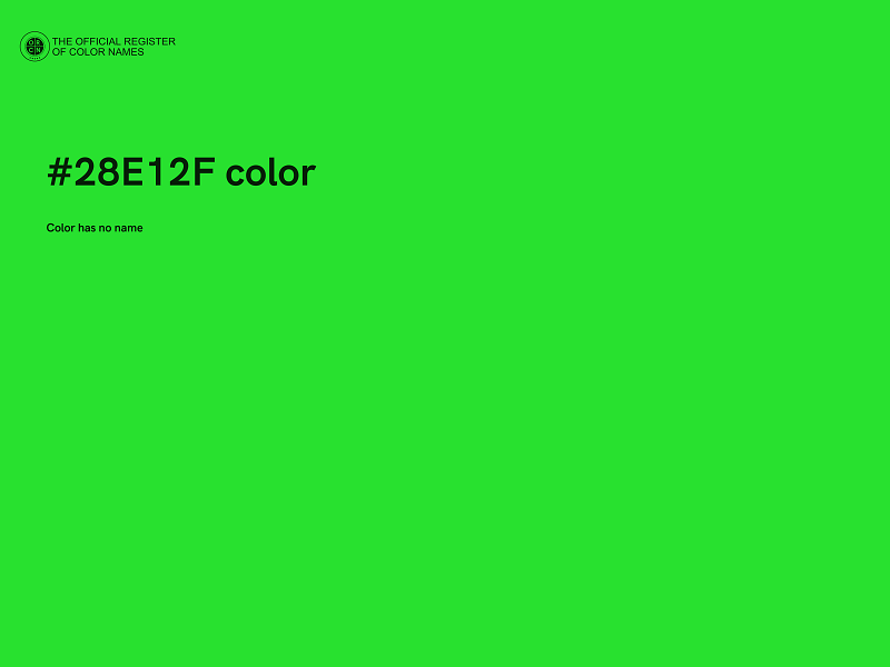 #28E12F color image