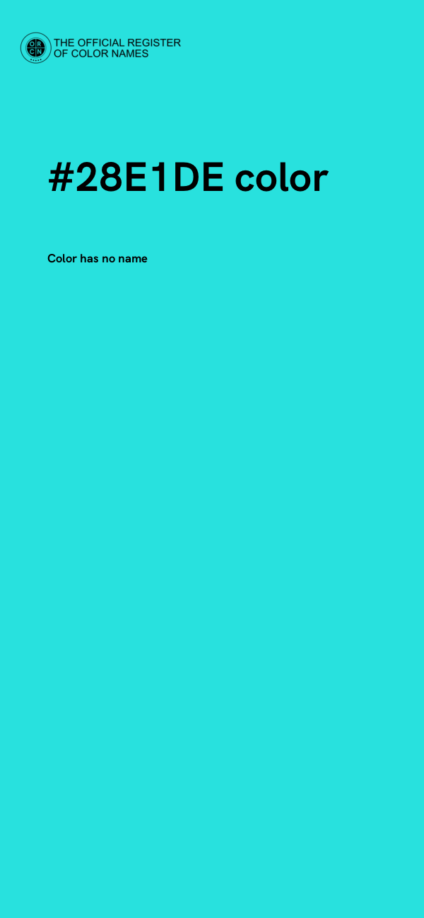 #28E1DE color image