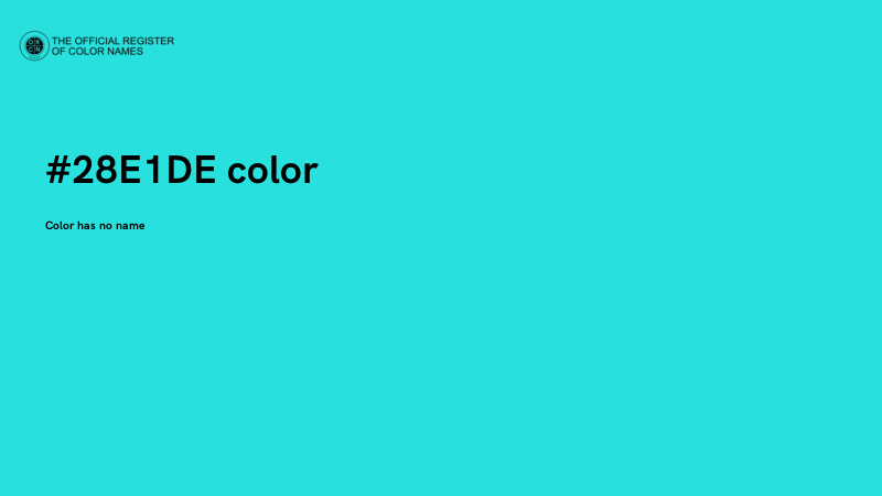 #28E1DE color image