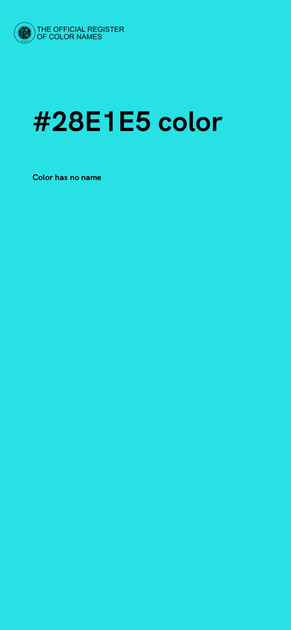 #28E1E5 color image
