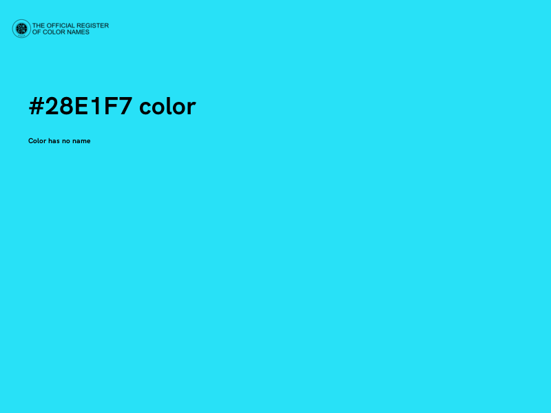 #28E1F7 color image