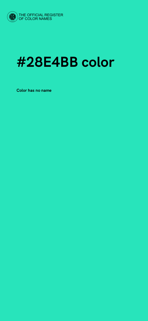 #28E4BB color image