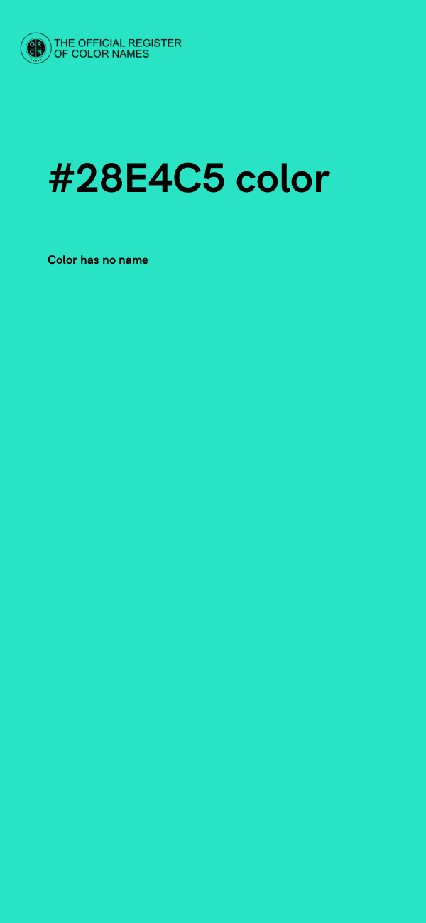 #28E4C5 color image