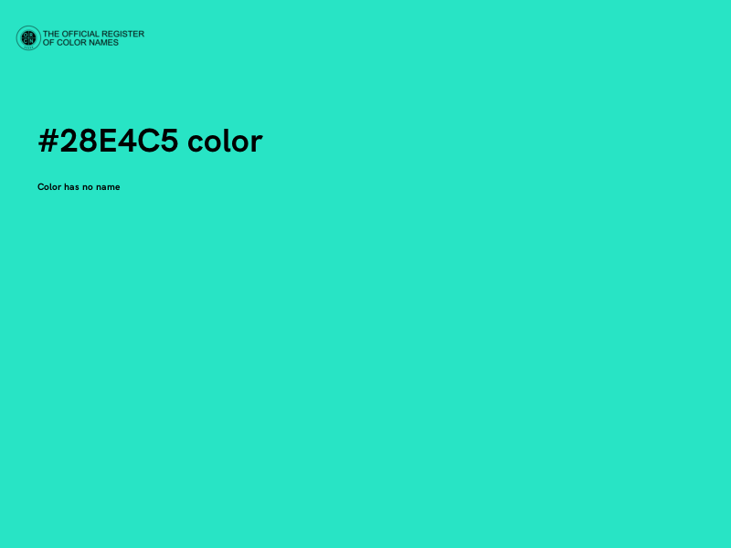 #28E4C5 color image