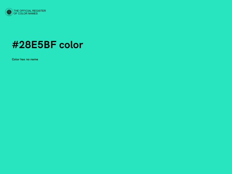 #28E5BF color image