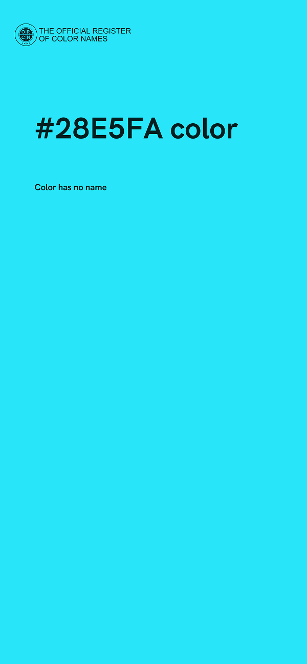 #28E5FA color image