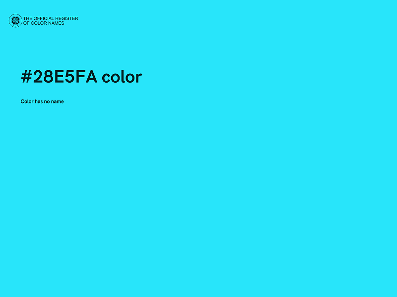 #28E5FA color image