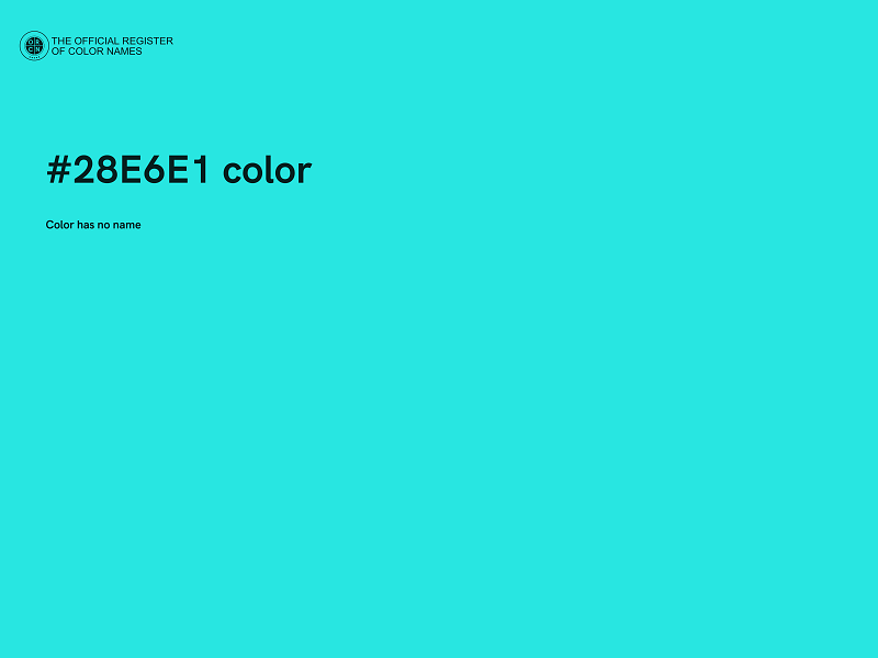 #28E6E1 color image