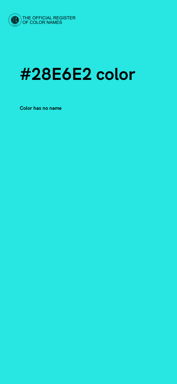 #28E6E2 color image