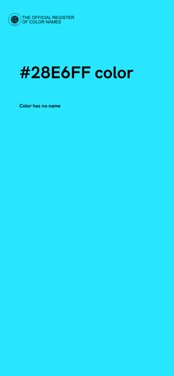 #28E6FF color image
