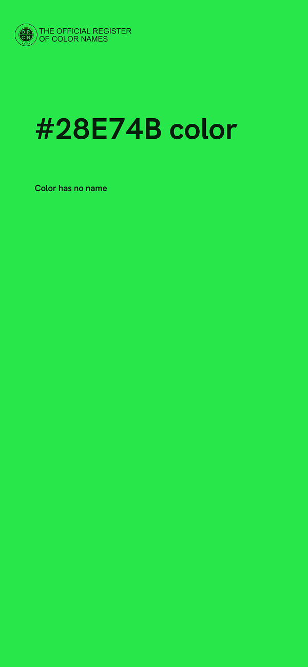 #28E74B color image