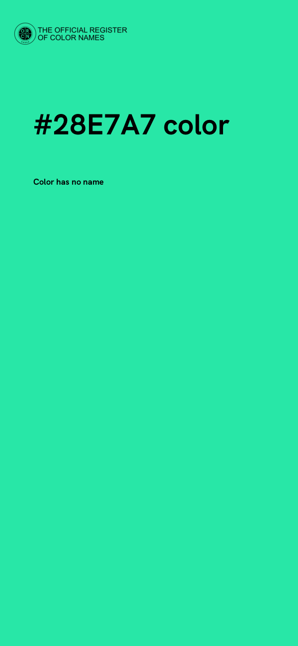 #28E7A7 color image