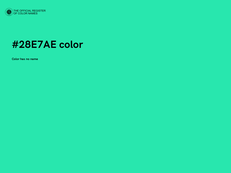 #28E7AE color image