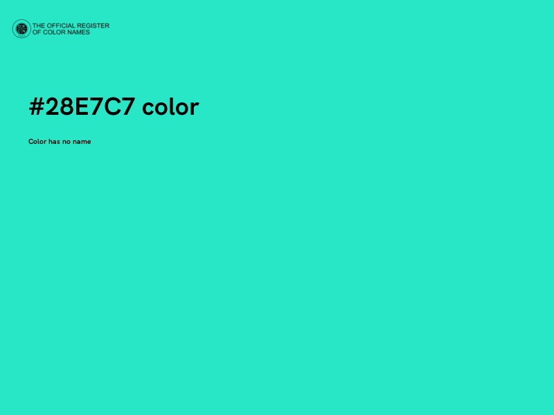 #28E7C7 color image