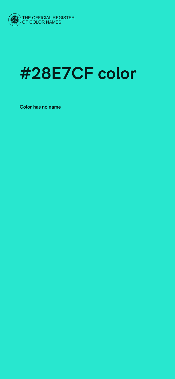 #28E7CF color image