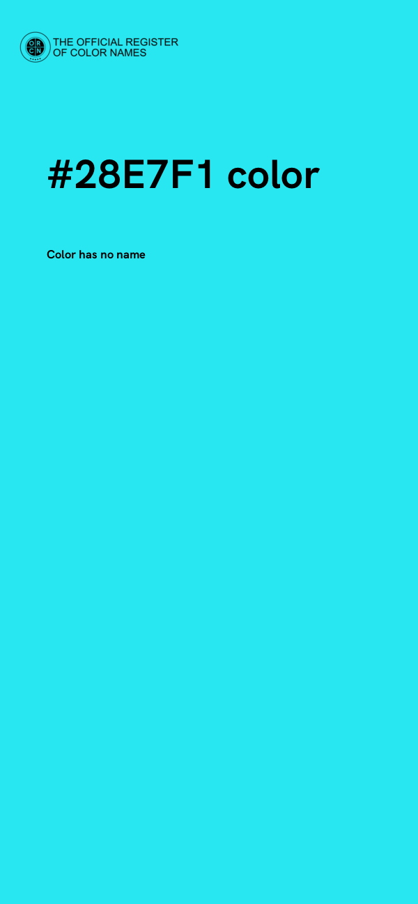 #28E7F1 color image