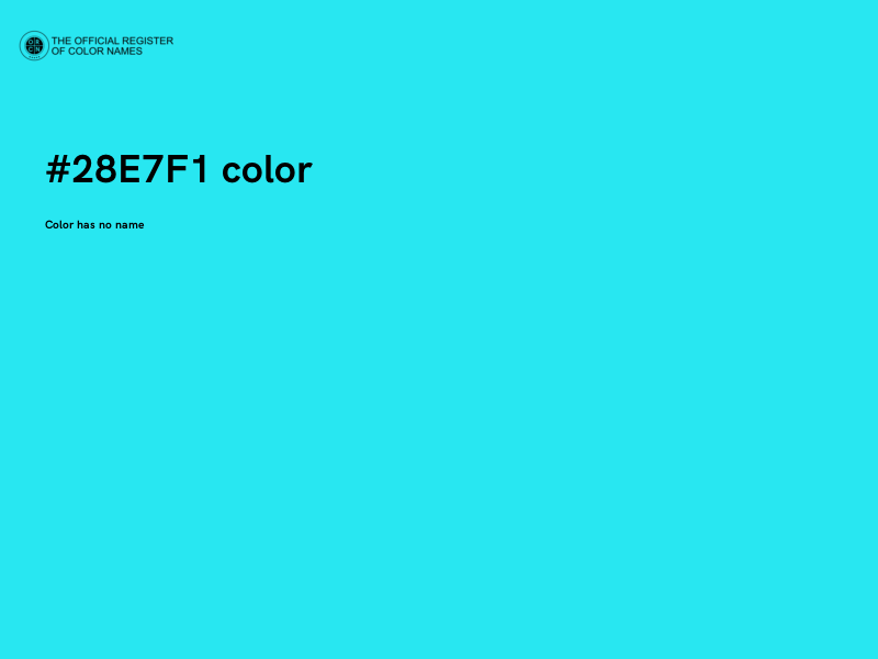 #28E7F1 color image