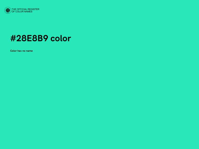 #28E8B9 color image