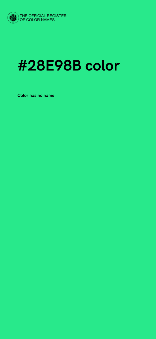 #28E98B color image