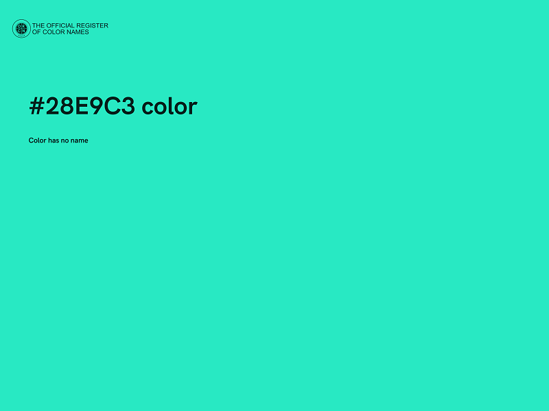 #28E9C3 color image