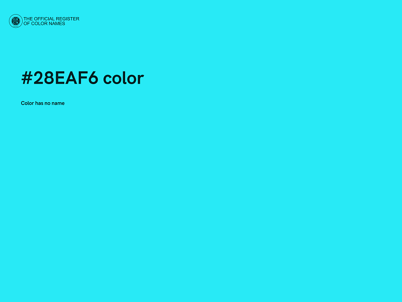 #28EAF6 color image