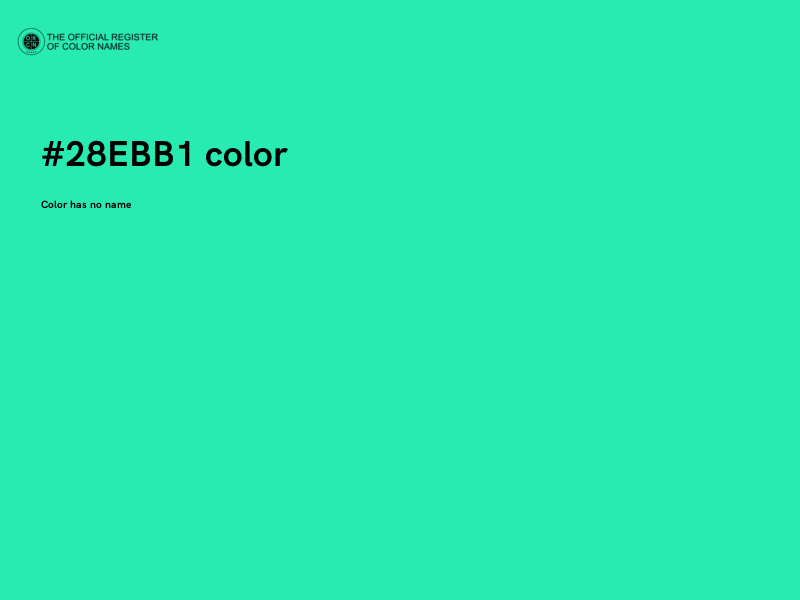#28EBB1 color image