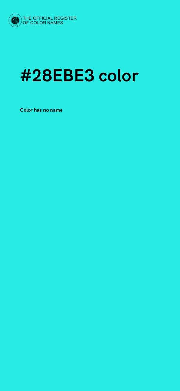 #28EBE3 color image