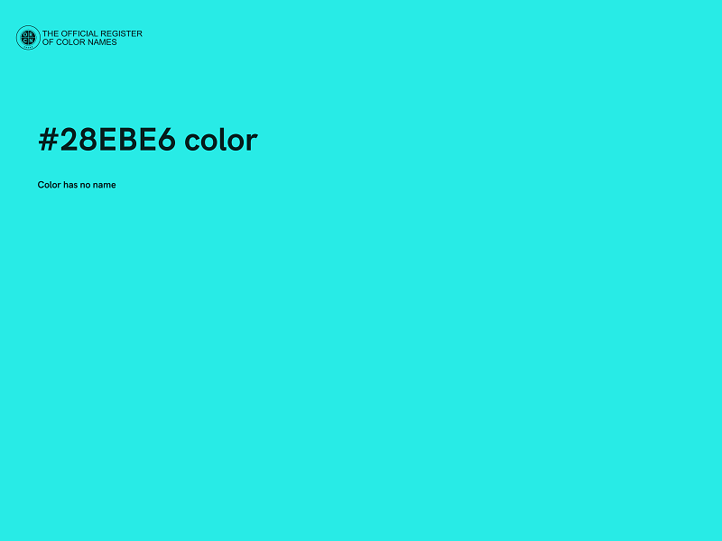 #28EBE6 color image