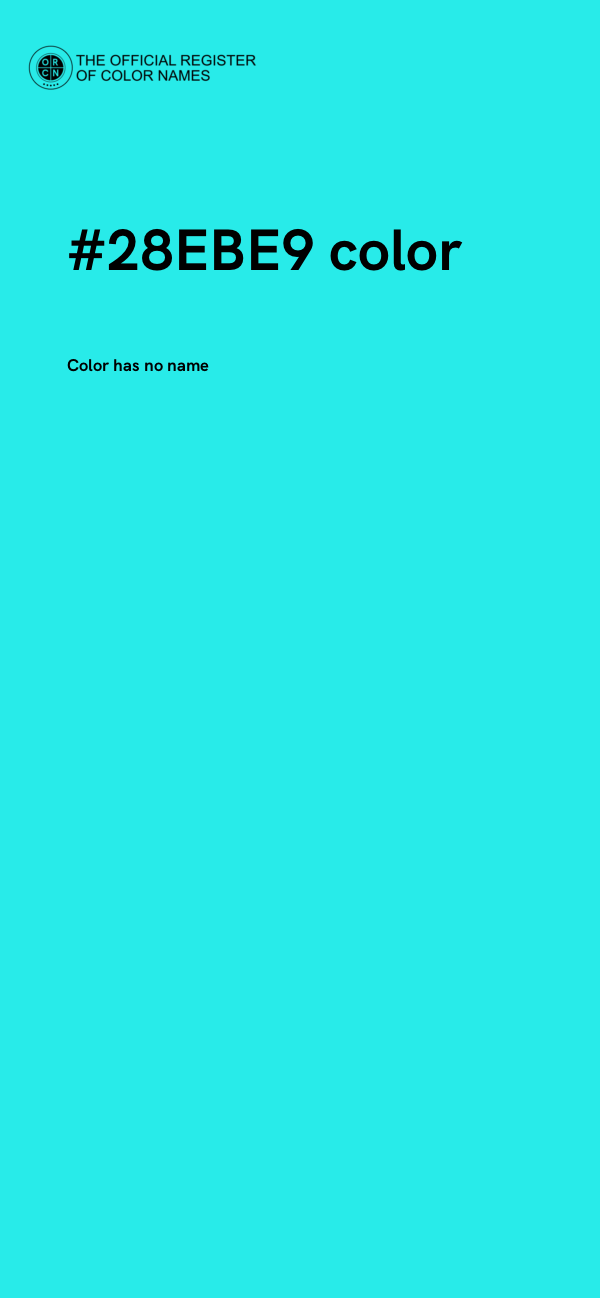 #28EBE9 color image