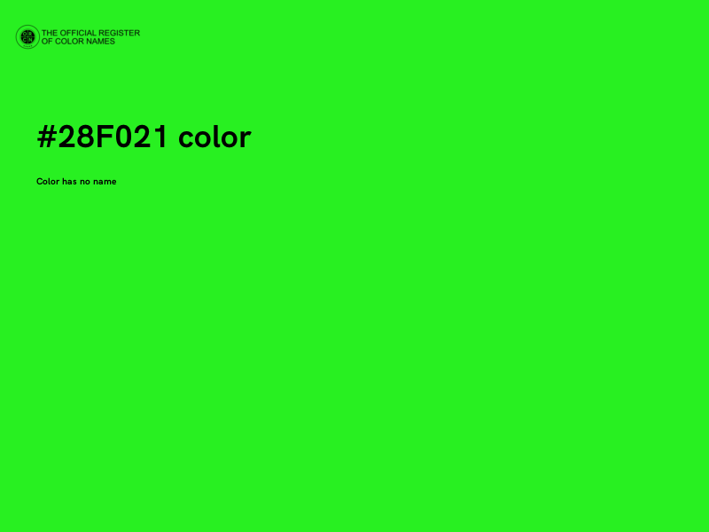 #28F021 color image