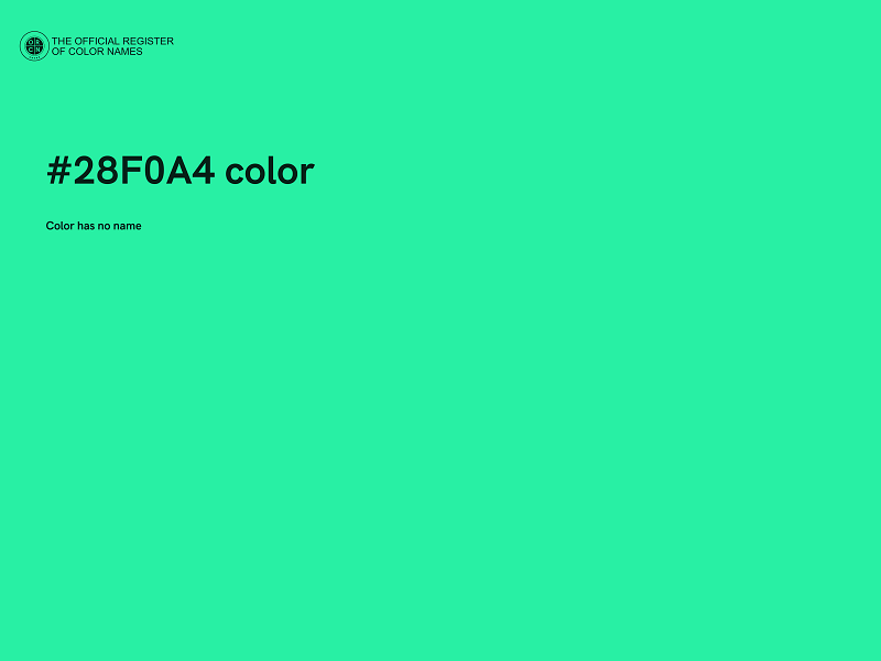 #28F0A4 color image