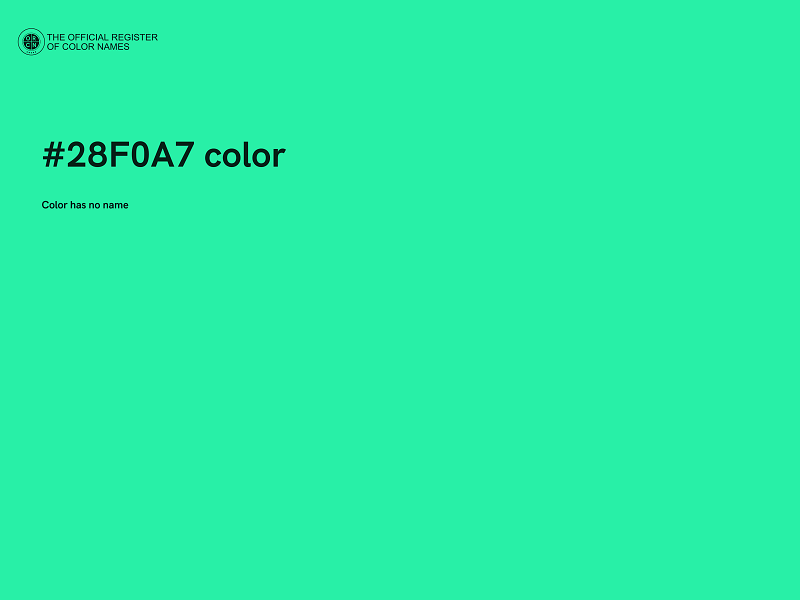 #28F0A7 color image