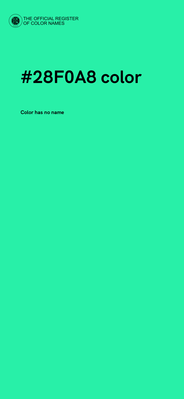#28F0A8 color image