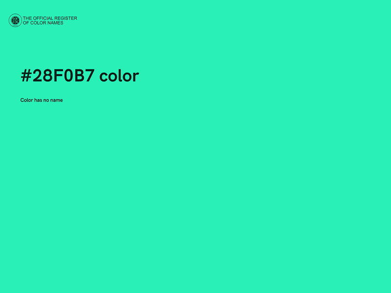 #28F0B7 color image