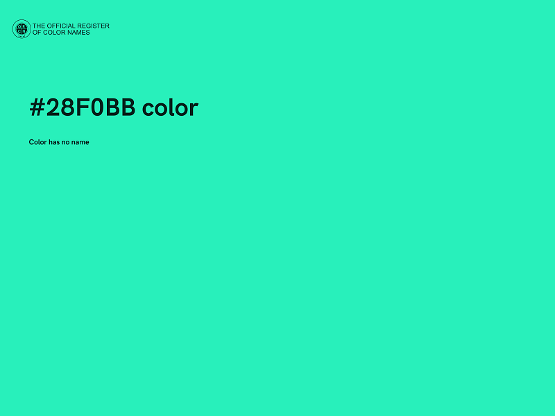 #28F0BB color image