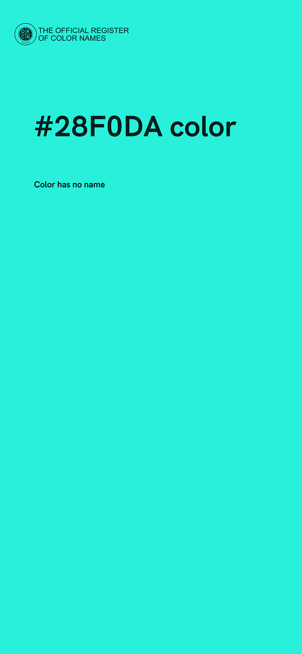 #28F0DA color image