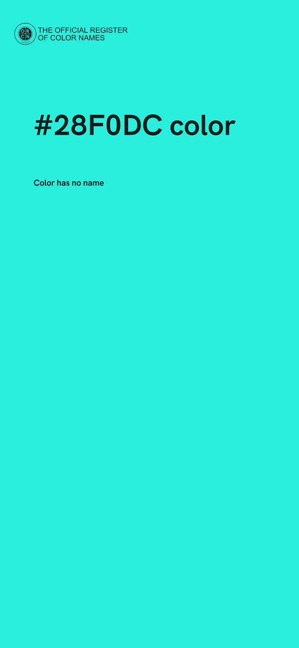#28F0DC color image
