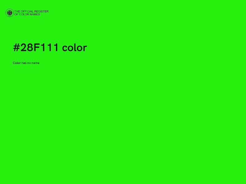 #28F111 color image