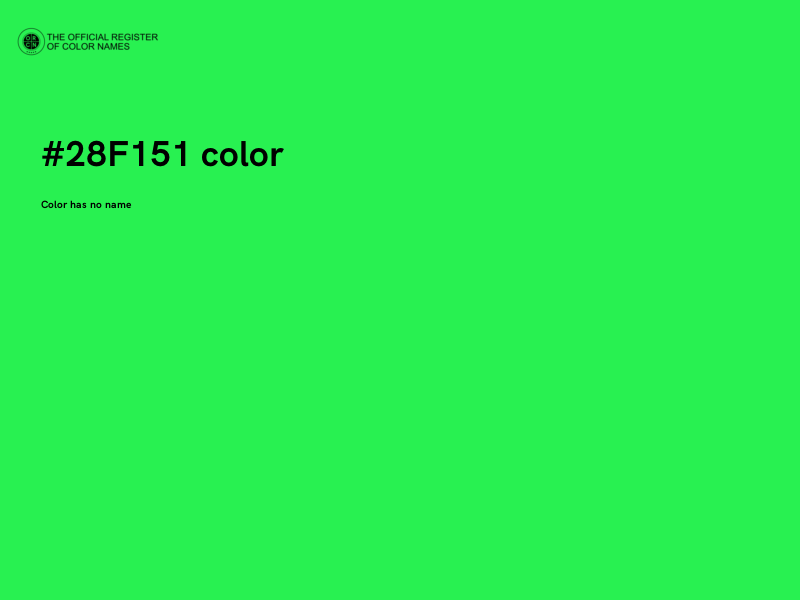 #28F151 color image