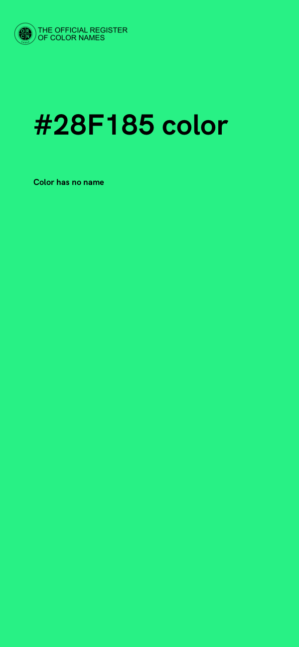 #28F185 color image