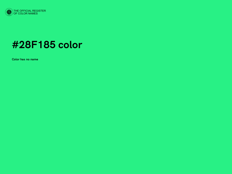 #28F185 color image