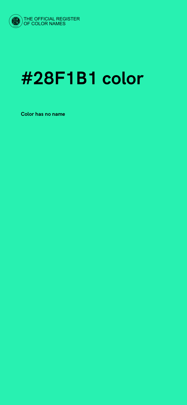 #28F1B1 color image