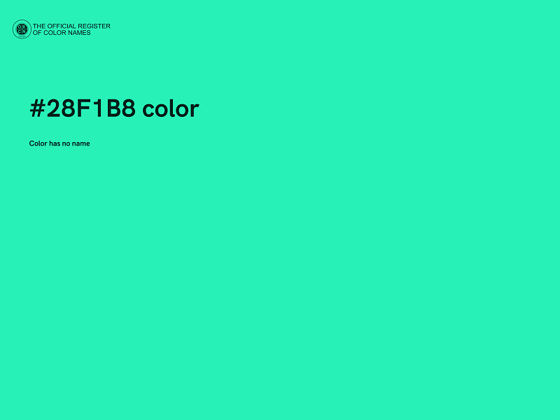 #28F1B8 color image