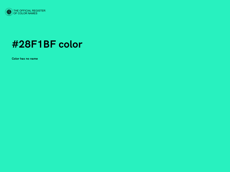 #28F1BF color image