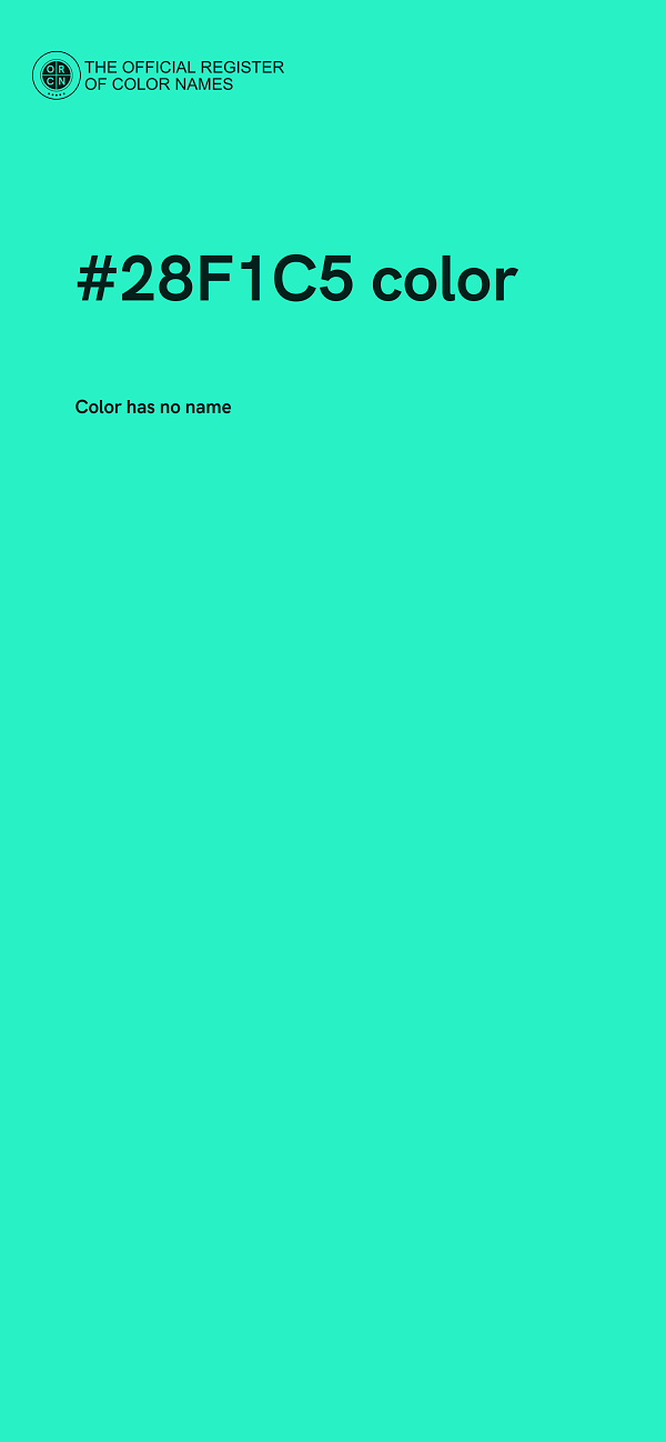 #28F1C5 color image