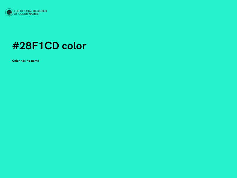 #28F1CD color image