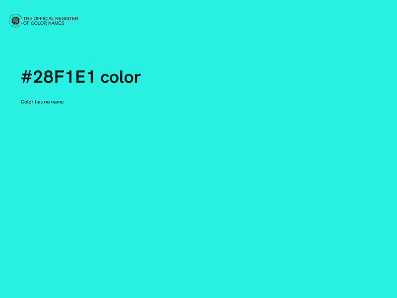 #28F1E1 color image